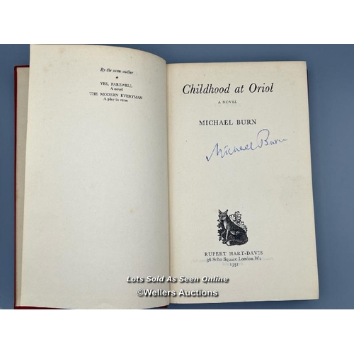 218 - A signed first edition hardback of 'Childhood at Oriol', an evocative and autobiographical novel by ... 