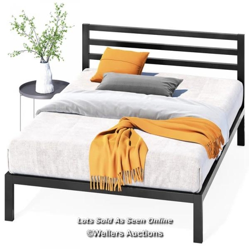 8009 - RRP: £119.99 - HASHTAG HOME CHRISTIANO METAL BED FRAME WITH HEADBOARD SIZE: DOUBLE (4'6) ***PLEASE N... 