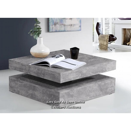 8029 - RRP: £137.99 - ZIPCODE DESIGN DOWNER BLOCK COFFEE TABLE COLOUR: LIGHT GREY CONCRETE EFFECT ***PLEASE... 