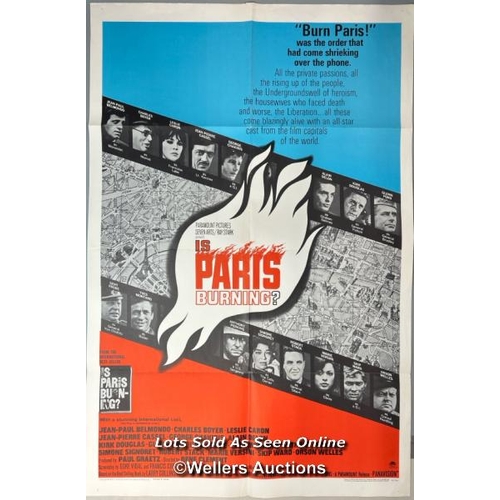 260 - Is Paris Burning? (1966) film poster starring Kirk Douglas and Orson Welles, US One Sheet 27