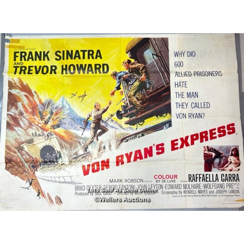 264 - Von Ryan's Express (1965) starring Frank Sinatra and Trevor Howard, UK Quad film poster 30