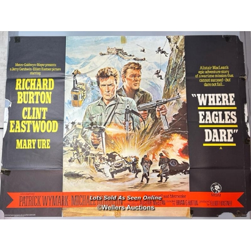 268 - Where Eagles Dare (1968) starring Richard Burton and Clint Eastwood, British Quad film poster 30