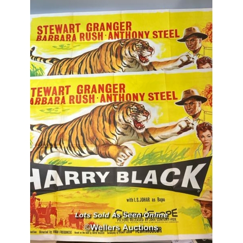 274 - Harry Black (1958) two British Quad film posters 30