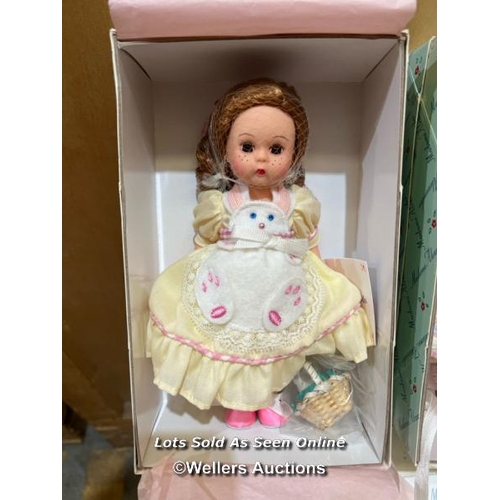 41 - Four Madame Alexander dolls inc. Happy Birthday 27240 , Bunny Tails 28200, Pink Ballet Class 17660, ... 