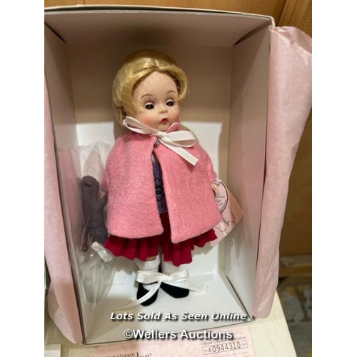 41 - Four Madame Alexander dolls inc. Happy Birthday 27240 , Bunny Tails 28200, Pink Ballet Class 17660, ... 