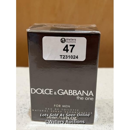 47 - Dolce and Gabbana, the one, for men, 30ml EDT / Container no. BM000130