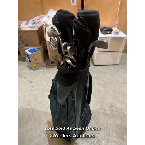 53 - Golf set inc. mostly Ping golf clubs and a bushwaker bag / Container no. BM000847