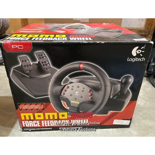 54 - Logitech momo racing wheel for PC / Container no. BM000847