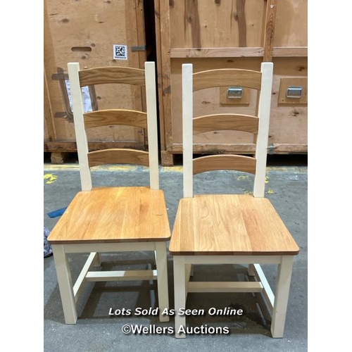 58 - Two modern dining chairs, 105cm (h) x 48cm (w) x 43cm (d) / Container no. BM000847