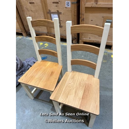 58 - Two modern dining chairs, 105cm (h) x 48cm (w) x 43cm (d) / Container no. BM000847