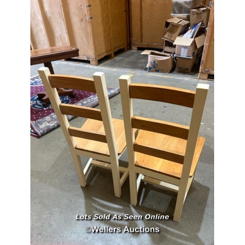 58 - Two modern dining chairs, 105cm (h) x 48cm (w) x 43cm (d) / Container no. BM000847