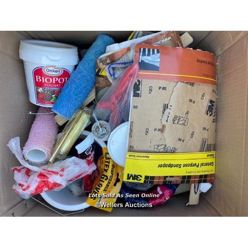 111 - Box of household and diy painting related / Container no: BM000129