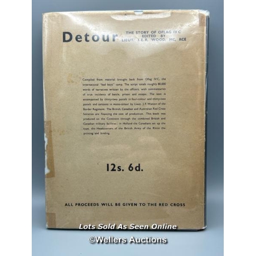 241 - A multi-signed 1946 edition hardback with protective book jacket cover of 'Detour: The Story Of Ofla... 