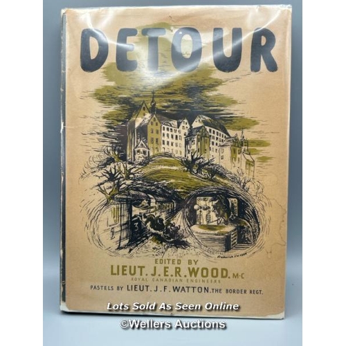 242 - A multi-signed 1946 edition hardback with protective book jacket cover of 'Detour: The Story Of Ofla... 