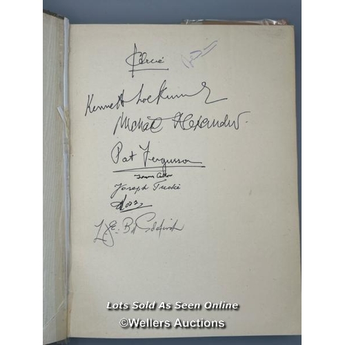 242 - A multi-signed 1946 edition hardback with protective book jacket cover of 'Detour: The Story Of Ofla... 