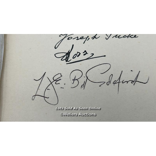 242 - A multi-signed 1946 edition hardback with protective book jacket cover of 'Detour: The Story Of Ofla... 