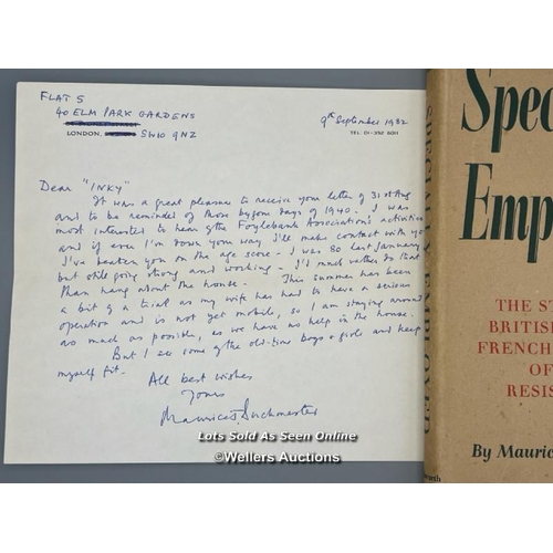 243 - A signed 1952 hardback edition of 'Specially Employed' a compelling firsthand account of British ass... 