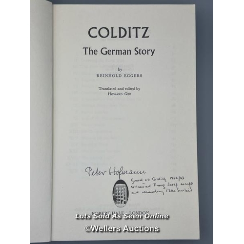 246 - A signed 1992 paperback edition of 'Colditz: The German Story' written by Hauptmann Reinhold Eggers,... 