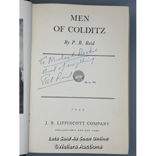 249 - A rare signed 1954 American hardback edition of 'Men of Colditz' written by Major Pat Reid, one of t... 