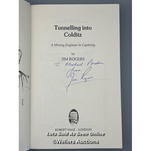 250 - A rare multi-signed first edition 1986 hardback edition of 'Tunnelling into Colditz: A mining engine... 