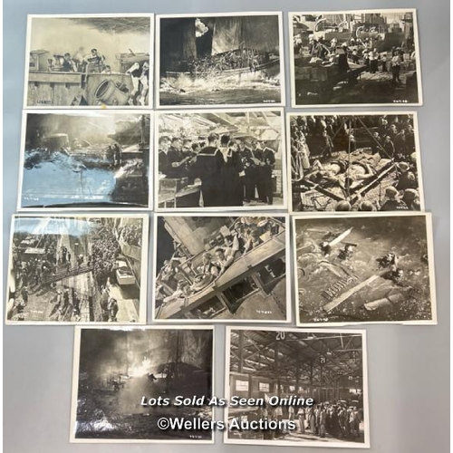 279 - In Which We Serve (1942) starring Noel Coward. Eleven press stills 26 x 20.5cm four with typed text ... 