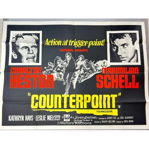 280 - Counterpoint (1968) starring Charlton Heston and Maximilian Schell. UK Quad film poster 30