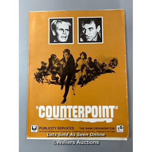 280 - Counterpoint (1968) starring Charlton Heston and Maximilian Schell. UK Quad film poster 30