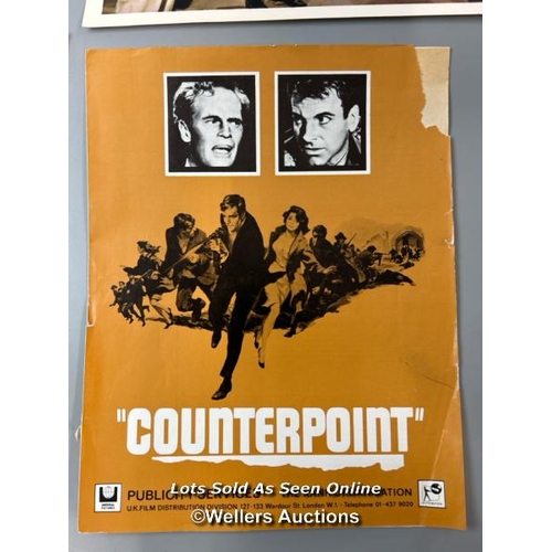 280 - Counterpoint (1968) starring Charlton Heston and Maximilian Schell. UK Quad film poster 30