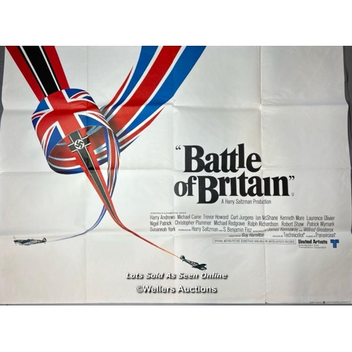 285 - Battle of Britain (1969) starring Michael Caine , Trevor Howard and Laurence Olivier. UK Quad film p... 