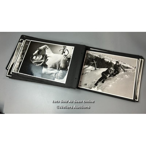 291 - An album containing approximately 125 original black and white production photographs, portraits, an... 