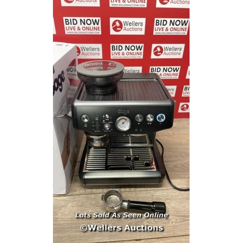 SAGE THE BARISTA EXPRESS IMPRESS BEAN TO CUP COFFEE MACHINE IN BLACK