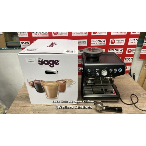 SAGE THE BARISTA EXPRESS IMPRESS BEAN TO CUP COFFEE MACHINE IN BLACK