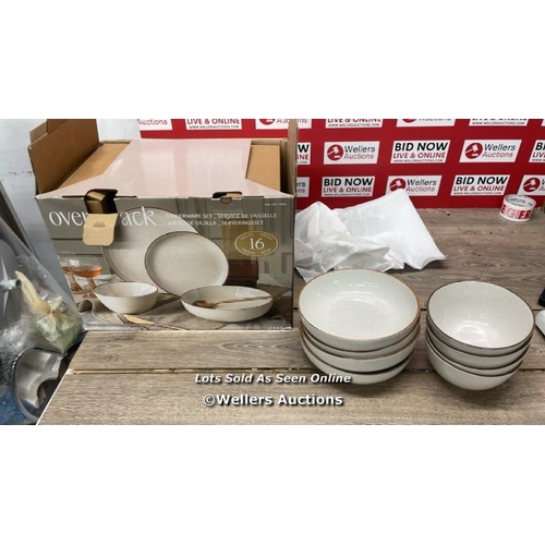 4280 - OVER & BACK STONEWARE DINNERWARE SET / MINIMAL SIGNS OF USE / A15