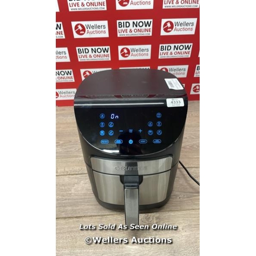 4333 - GOURMIA 7.6L DIGITAL AIR FRYER WITH LIGHT & WINDOW / POWERS UP / SIGNS OF USE  / D14