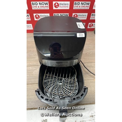 4333 - GOURMIA 7.6L DIGITAL AIR FRYER WITH LIGHT & WINDOW / POWERS UP / SIGNS OF USE  / D14