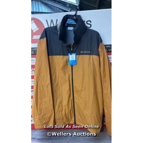 4469 - GENTS NEW COLUMBIA RAIN JACKET, CANYON GOLD SHARK / XL / S