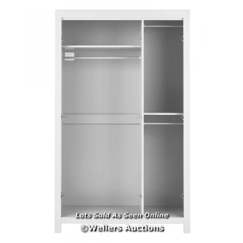 8052 - RRP: �299 - DAKOTA 3 DOOR MIRRORED WARDROBE (WHITE) / APPEARS NEW, SEE IMAGES / COMES IN THREE BOXES... 