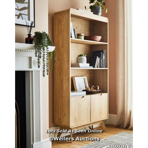 8054 - RRP: �133 - GRAY & OSBOURN OSLO BOOKCASE (WALNUT)  / APPEARS NEW, SEE IMAGES / COMES IN TWO BOXES / ... 