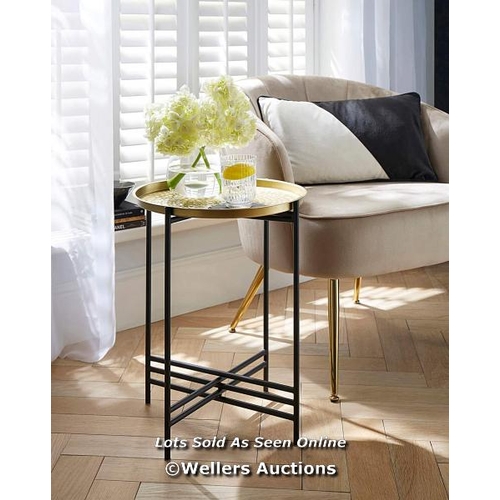 JOANNA HOPE AMARA TRAY TABLE (BLACK & GOLD) / APPEARS NEW, SEE IMAGES