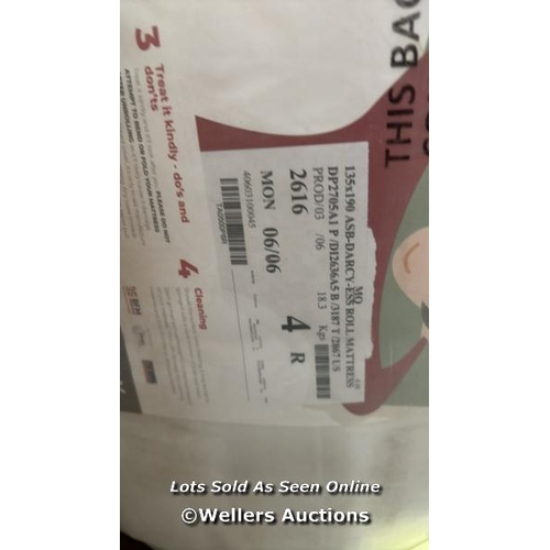 AIR SPRUNG DARCY ESSENTIALS ROLL MATTRESS DOUBLE (135X190) / APPEARS