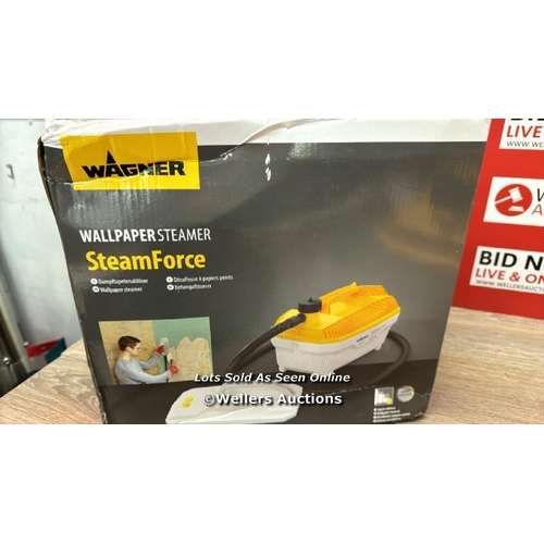 8129 - WAGNER STEAM WALLPAPER STRIPPER STEAMFORCE, 4 L CAPACITY, STEAMING TIME MAX. 70 MIN, 3,7 M HOSE, 2.0... 