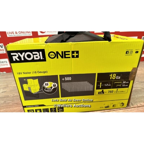 8132 - RYOBI R18GN18-125SA 18V ONE+ CORDLESS 18G NAILER KIT (1 X 2.5 AH) / APPEARS NEW OPEN BOX / F34