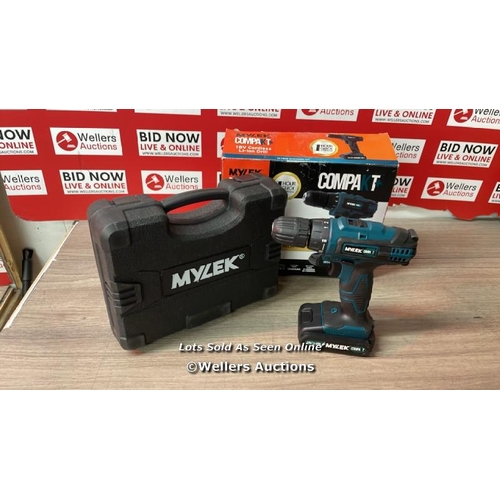 8133 - MYLEK MY18BCM1 CORDLESS DRILL 18V, 1300 MAH LI-ION DRIVER 28NM, 1 HOUR QUICK CHARGE, 2 SPEED, LED WO... 