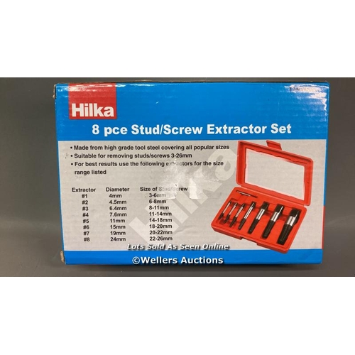 9514 - BOX OF TOOLS RILKA 8PCE STUD/SCREW EXTRACTOR SET - BRAND NEW