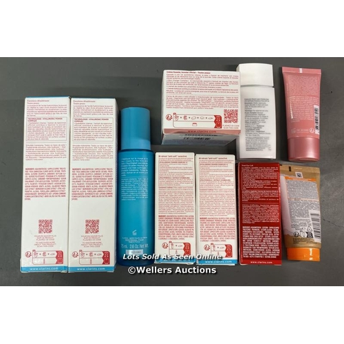 9518 - BAG OF PRE OWNED COSMETICS INC. CLARINS: MOISTURIZES, BI-SERUM, EMULSION, MULTI -ACTIVE NUIT, TOTAL ... 