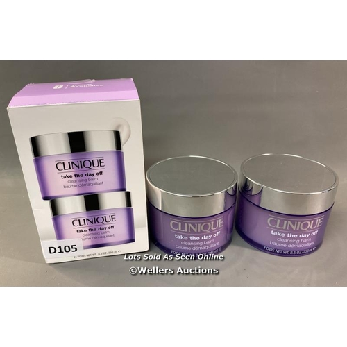 9523 - CLINIQUE TRAVEL SET - TAKE THE DAY OFF CLEASING BALM 250ML X2 - BRAND NEW