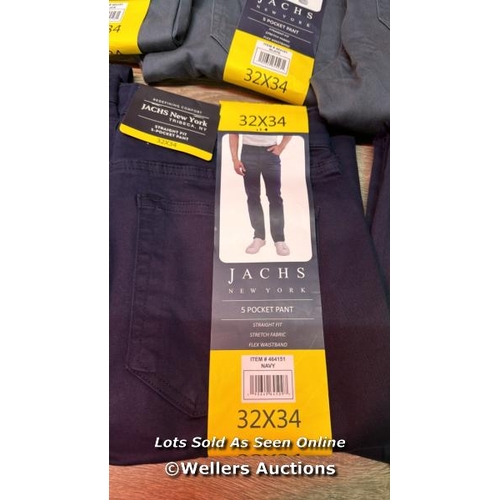 6022 - 8X MENS NEW JACHS TROUSERS 32X32/ 32X34 / A22