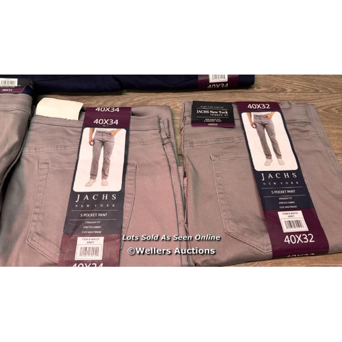 6023 - 5X MENS NEW JACHS TROUSERS 40X32 / 40X34 / A23