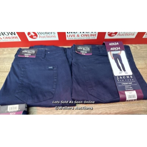 6023 - 5X MENS NEW JACHS TROUSERS 40X32 / 40X34 / A23