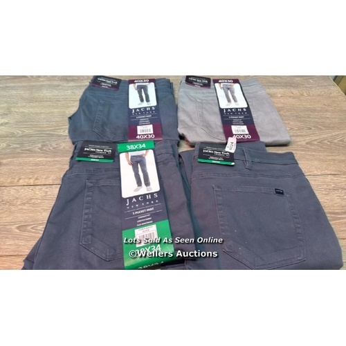 6024 - 4X MENS NEW JACHS TROUSERS 38X34/ 40X30 / A23